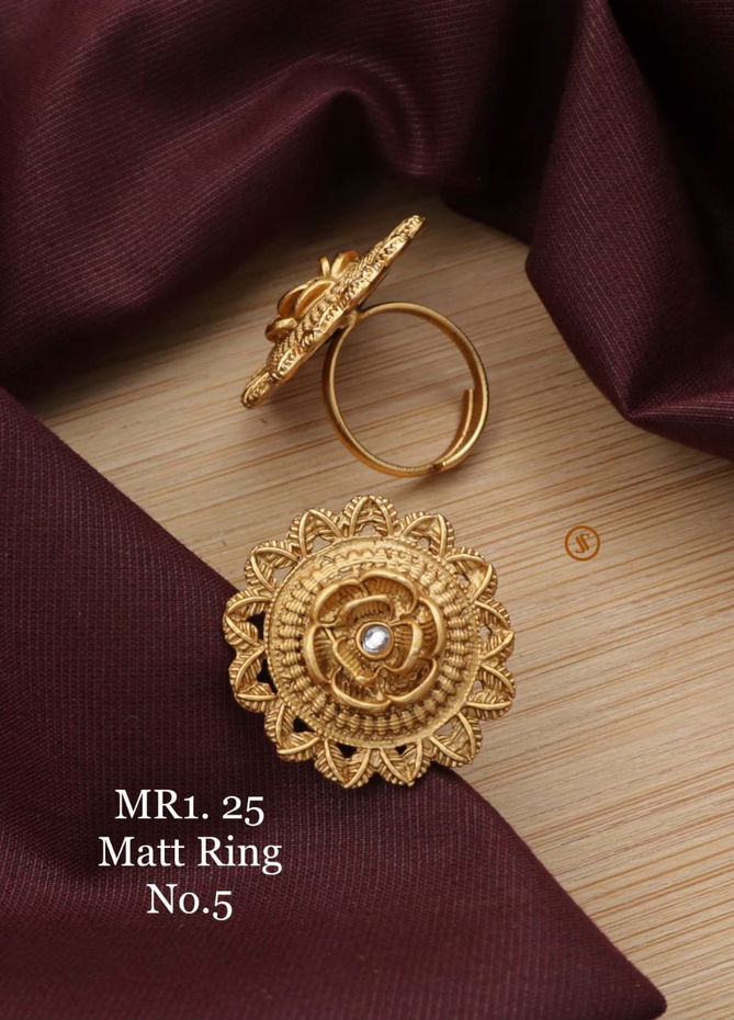 MR1 Designer Rajawadi Matt Rings Wholesalers In Delhi
